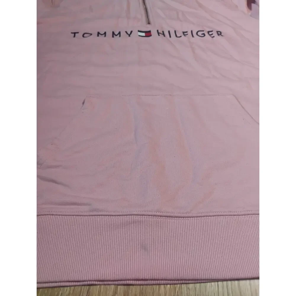Jacket Tommy Hilfiger Pink Turtleneck Jacket Size Large Cropped